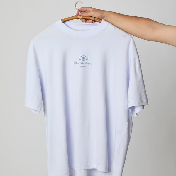 T-Shirt boxy Blue coast