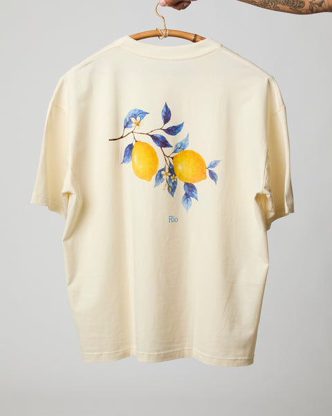T-Shirt boxy Rio Citron Garden