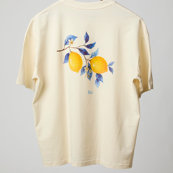 T-Shirt boxy Rio Citron Garden