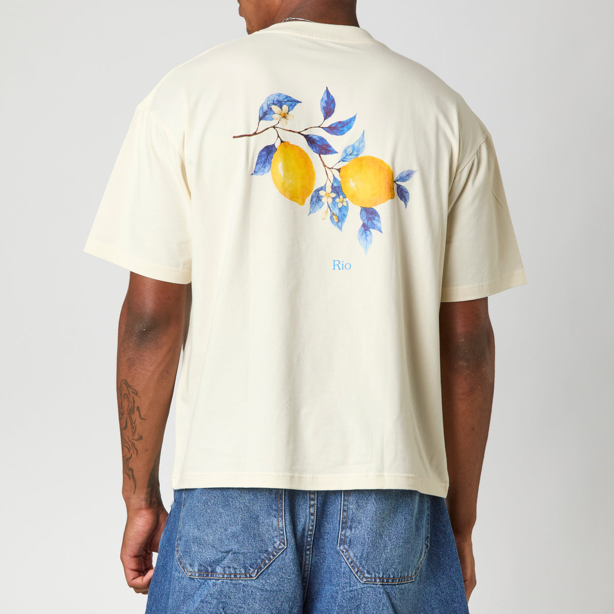 T-Shirt boxy Rio Citron Garden