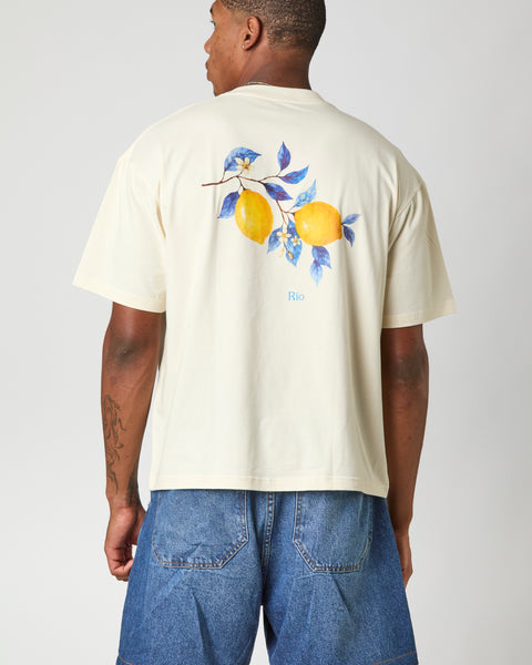 T-Shirt boxy Rio Citron Garden