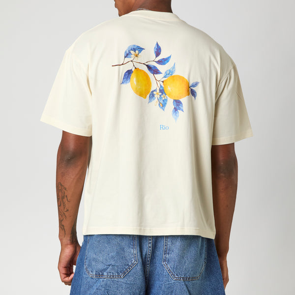 T-Shirt boxy Rio Citron Garden