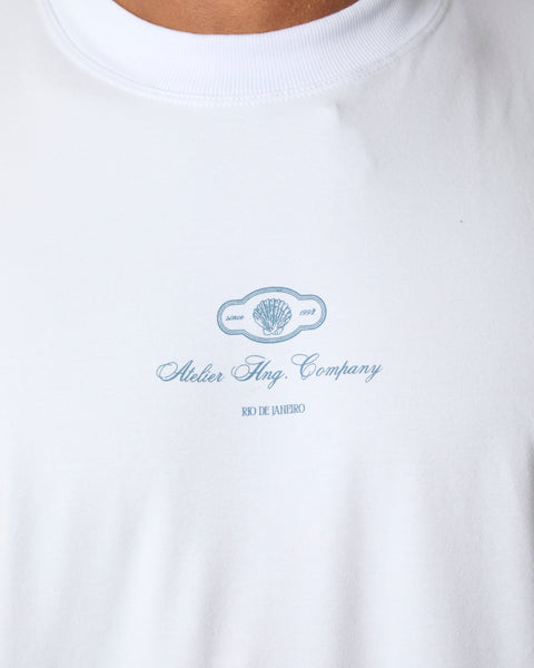 T-Shirt boxy Blue coast